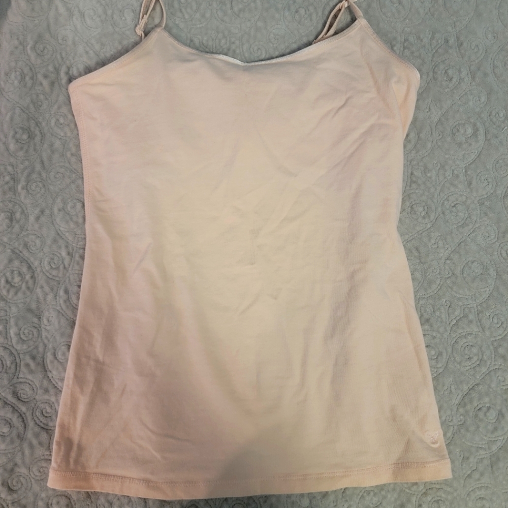 Pretty peach American Eagle tank top with bralette built in. Size small